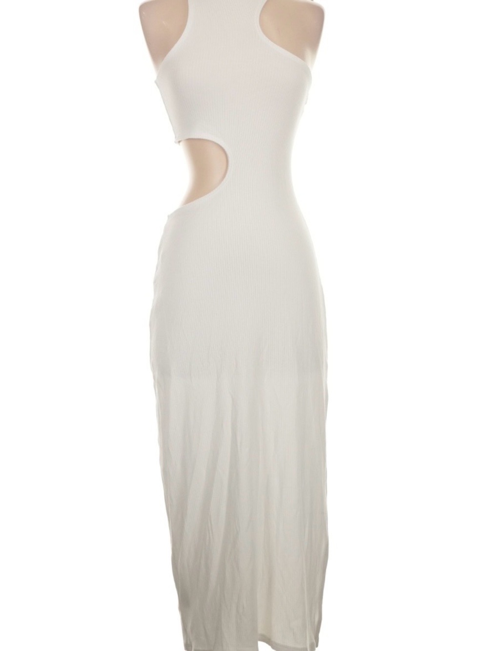 Abercrombie & Fitch Small Sleeveless Cutout Maxi Dress in White
